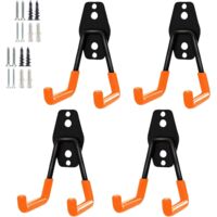 Heavy Duty Garage Hooks Storage Utility Hooks Storage Organizer for Garden Tools Storage Steel Wall Hooks (Small U-Hook)