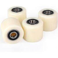 Set of 4 Polyamide Nylon Pallet Truck Wheels 80 x 70 mm, Axle 20 mm Maximum Load 500 kg with Ball Bearing Pallet Truck