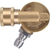 Gutter Cleaner Connector, Swivel Coupler for Pressure Washer Nozzle, 240 Degree Rotation, 1/4" Quick Connect, 4500 PSI (310 Bar)