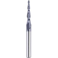 6mm Radius 1.0mm CNC Tungsten Carbide Router Bit with TiAIN Coating 3.8 Degree for 2D and 3D Woodworking Engraving and Carving