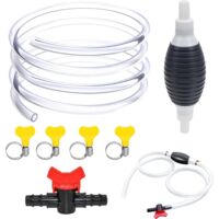 Manual Pump, Water Transfer Pump, Universal Siphon with 3M Hoses, Portable Manual Petrol Transfer for Fuel, Petrol, Diesel, Liquid Water