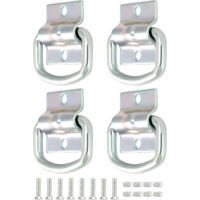 4 Pack Heavy Duty D-Ring Tie Down Rings Galvanised Steel for Trailers, Trucks, Boats, Kayak Binding