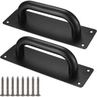 Sliding Door Handles, Set of 2.Handle on Door with Plate, Sliding Door Handles with Backplate, Door Handles, Handle Attachment