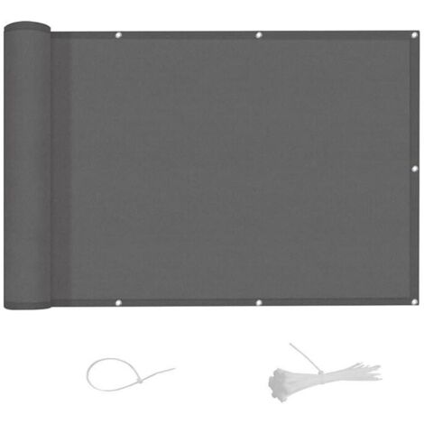 Brise vue balcon 90x300cm – Imperméable 170g/m² – Protection UV opaque – Résistant au vent – Installation facile avec œillets en aluminium (1/5)