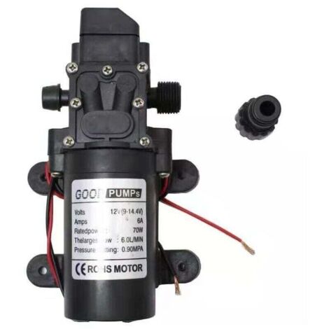 Pompe de surface haute pression 12V – Auto-amorçante pour arrosage, nettoyage, bateau – Débit 25L/min – Hauteur de refoulement 35m (1/5)
