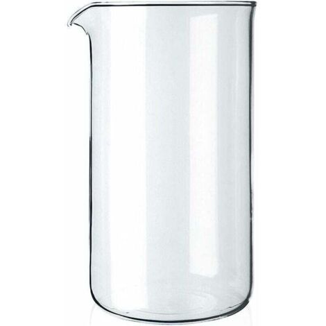 Verre à piston de rechange 8 tasses, transparent, 1 litre - diamètre 10 cm, (1/3)