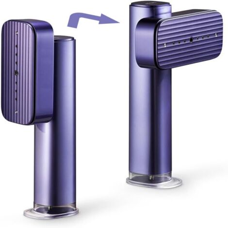 Fer à vapeur, fer à main violet, petit fer portable pour usage domestique, avec tête rotative, 100 ml, facile à repasser, réglage de la température à trois vitesses, adapté aux voyages et à la maison. (1/5)