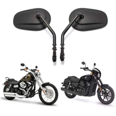 Paire de rétroviseurs de 8 mm pour motos avec angle de vision très large, Rétroviseurs Complets, sans angle mort, avec un champ de vision très large, Rétroviseurs Complets (1/5)