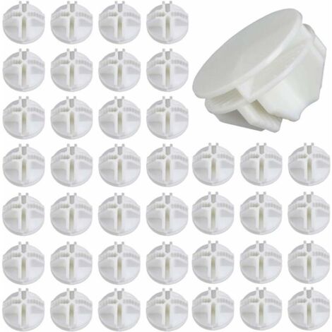 40pcs Fils Cube Plastique ABS Connecteur Cube de Rangement Blanc Raccord Meuble de Rangement Raccord Meuble de Rangement Cube de Fil Modulaire Cube en Grille pour Étagère Casier de Rangement (1/5)
