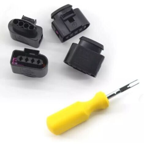 Kit de réparation de connecteur de bobine d'allumage de voiture 4 pièces harnais et outil pour Audi VW 4B0973724 (1/5)