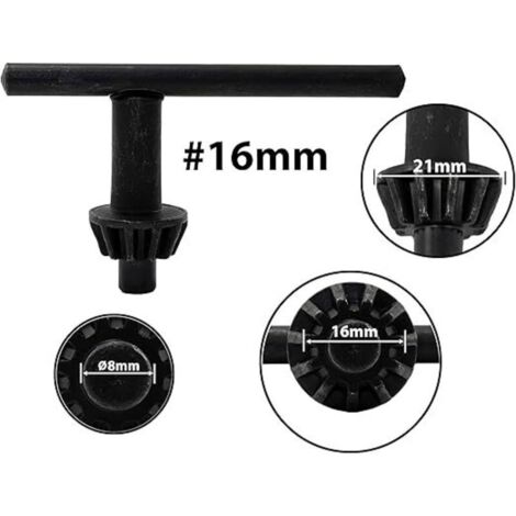 Clé à Mandrin Ø16mm pour perceuse, Clé pour mandrins 16 mm Noir (1/5)