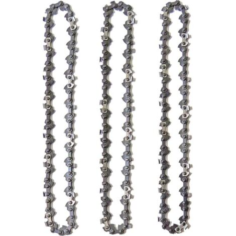 Lot de 3 chaînes de tronçonneuse 16' (40 cm) – 56 maillons 3/8' 1.3mm – Faible rebond pour tronçonneuses jusqu'à 42cc