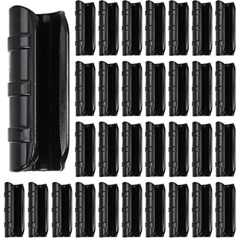 Lot de 50 clips de serre en ABS noir, adaptés aux colliers de serrage de tuyaux de serre, aux filets d'ombrage et aux abris de jardin (1/4)