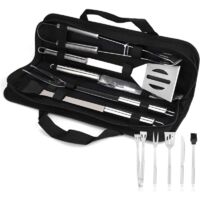 6Pcs Ustensile de barbecue ,Kit Barbecue Outil de Barbecue en Acier Inoxydable, Accessoire Barbecue, Ustensiles pour Barbecue, Accessoires Barbecue pour Jardin, Extérieur