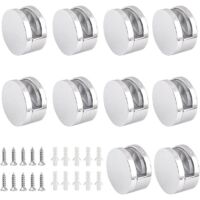 10 Pièces Clips Verre en Alliage Zinc Clips de Miroir Support pour 3-5mm Pince de Verre (Accessoires Compris)