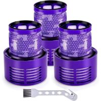 Lot de 3 filtres V10 pour Dyson V10 Animal – Filtres lavables et réutilisables – Matériaux respectueux de l'environnement – Compatible SV12