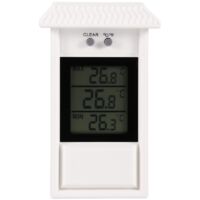 Nouveau thermomètre hygromètre électronique mural étanche blanc adapté à une utilisation en extérieur, en jardin et en intérieur