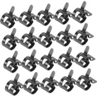 Collier de serrage 20 pièces – Acier au manganèse 65 – Diamètre 15 mm – Résistant à la corrosion – Pour tuyaux d'eau et d'huile