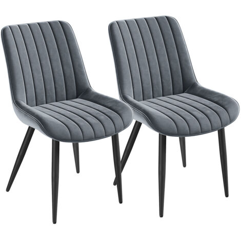 Lot de 2 Chaises , Chaises Salle à Manger avec Pied Métal, velours,Chaise de Confortable ,chaises de salle à manger,50x62x85 cm -SH
