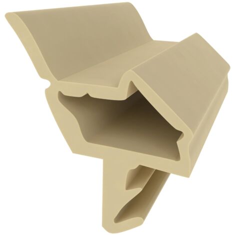 Holzzargendichtung für Zimmertüren - Beige - 5 Meter - 12 mm Falzbreite - 3 mm Nutbreite - Türdichtung zur Reduktion von Zugluft und Geräusch - Dichtung für Holztüren