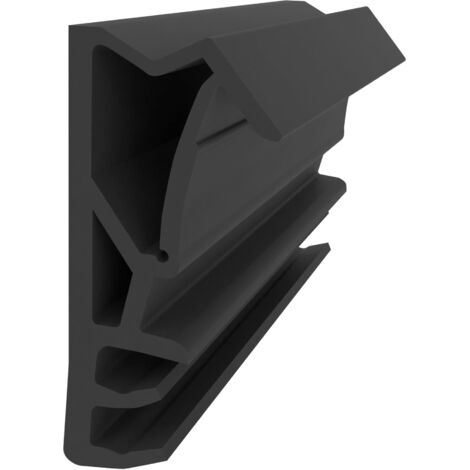 Flügelfalzdichtung für Holzelemente - Schwarz - Muster - Gummidichtung - 15 mm Falzhöhe - Tür- und Fensterdichtung - Zugluft- und Schallschutz (1/5)
