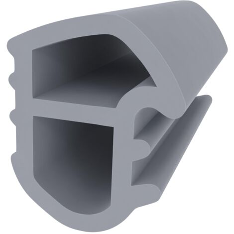Stahlzargendichtung für Stahlrahmen - Grau - Muster - 11 mm Nutbreite - Türdichtung mit senkrechter Nut - Gummiprofil für Metallzargen