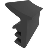 Dachfensterdichtung für Velux Dachflächenfenster - Schwarz - 8 Meter - 19 mm Höhe - 3-4 mm Nutbreite - Dachflächenfenster Dichtung gegen Zugluft und Feuchtigkeit