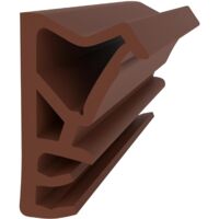 Flügelfalzdichtung für Holzfenster und Türen - Braun - 10 Meter - 11,7 mm Falzhöhe - 5 mm Nutbreite - Fensterdichtung Holz - Dichtungsprofil Flügelrahmen