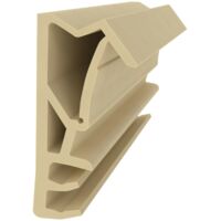 Flügelfalzdichtung für Holzelemente - Beige - 6 Meter - Gummidichtung - 15 mm Falzhöhe - Tür- und Fensterdichtung - Zugluft- und Schallschutz
