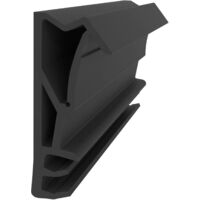 Flügelfalzdichtung für Holzfenster - Schwarz - 8 Meter - 18 mm Falzhöhe - 4-5 mm Nutbreite - Fensterdichtungen Holzfenster - Fenster Dichtung