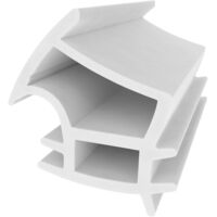 Stahlzargendichtung für Novoferm C-190 Stahltüren - Weiß - 15 Meter - 16 mm Höhe - Türdichtung Stahlzarge - Zugluftstopper und Schallschutz - Tür Dichtung Gummi