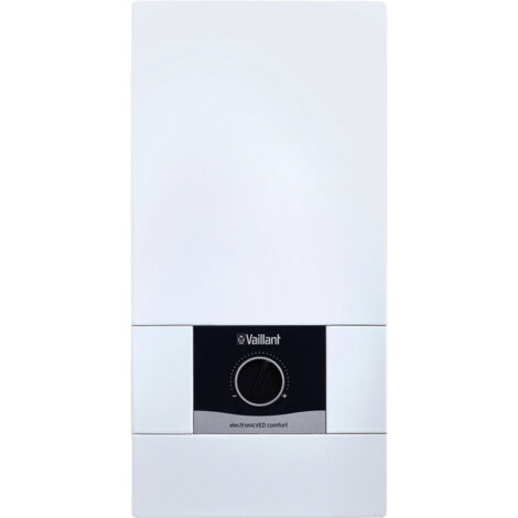 Vaillant – Chauffe-eau instantané 21 kW – Débit 8 l/min – Alimentation 400V – Température réglable 30-55°C – Indice de protection IP25