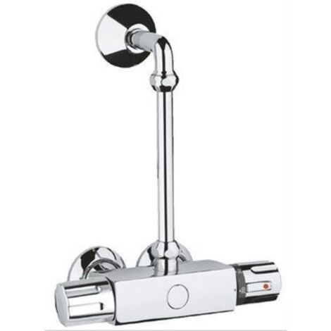 GROHE Coude de sortie 12407 sans thermomètre avec raccords à compression 1/2\"x3/4\" chrome, 12407000 (1/5)