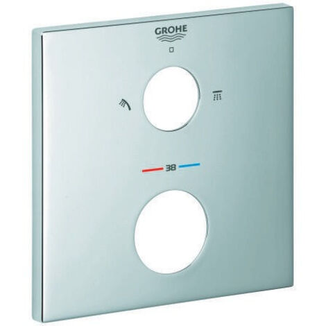 GROHE Rosette 49102 eckig für Thermostat-Fertigmontagesets chrom, 49102000