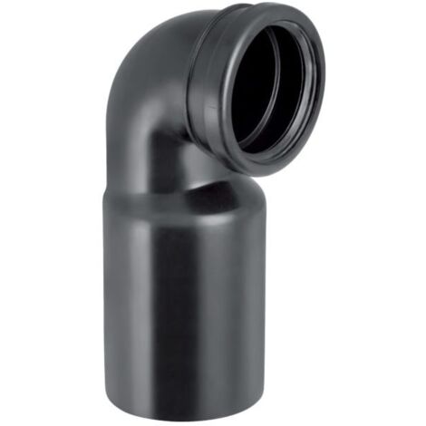 Geberit PE Coude de raccordement 90° pour WC suspendu, avec extension, DN 100 / 90, 367.925.16.1 (1/3)