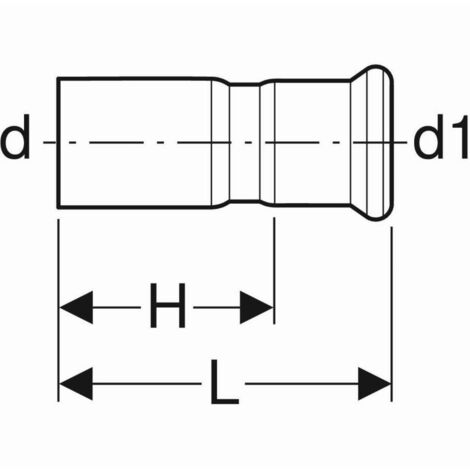 Geberit Mapress Acier C Réduction avec extrémité à emboîter, DN 40 / 32, dø 42 mm, 22318 (1/3)
