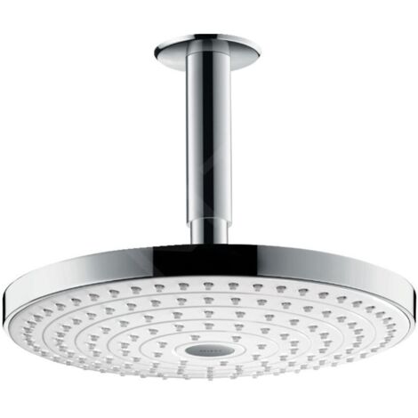 hansgrohe Raindance Select S Douche de tête 240 2jet avec raccord de plafond Blanc/Chrome, 26467400 (1/5)