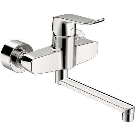 HANSA Mitigeur monocommande Mitigeur de lavabo HANSACLINICA 0153 Levier de commande long Portée 277 mm DN15 Chrome, 01536283 (1/3)