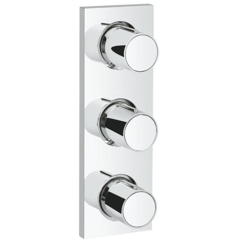 GROHE Robinet d'encastrement Grohtherm F 26880 3 sorties Set de finition sans corps encastré chromé, 26880000