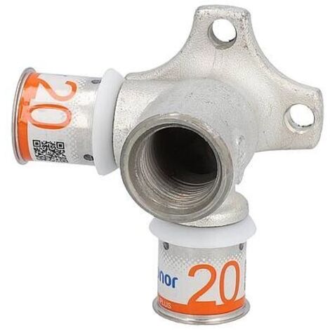 Uponor S-Press PLUS Double plaque murale 90° L long 16-Rp1/2"FT-16, 1070648 (1/3)