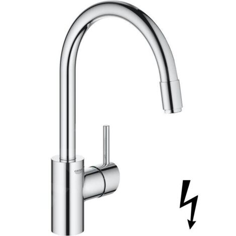 GROHE Rob. EH-évier Concetto 312123 BP h.Bec GROHE Zero jet azb. L chromé, 31212003 (1/5)