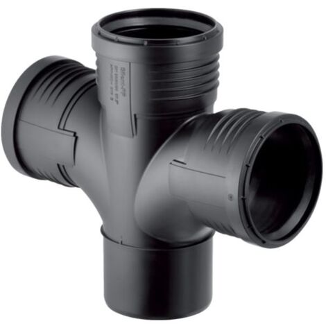 Geberit Branche PP silencieuse 390566141 DN 110/110/110, avec rayon intérieur, 87,5 degrés, double (1/4)