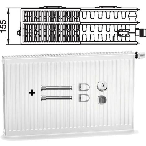 Kermi Radiateur à vanne profilée Therm X2 type 33 400x1000mm position de la vanne à droite FTV330401001R1K (1/5)