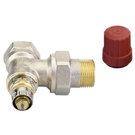 Danfoss Ventilgehäuse RA-N 10 R 3/8, Eck, Matt vernickelt, 013G0031