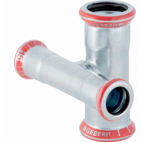 Geberit Mapress C-Stahl Té de réduction décalé, DN 25 / 20, 21512 (1/3)