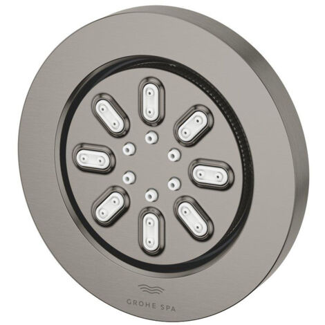 GROHE Seitenbrause 26801 Rainshower Aqua runde Form hard graphite gebürstet, 26801AL0