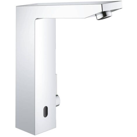 GROHE Robinetterie infrarouge pour lavabo Eurocube E 36441 Mixte Limiteur de temp. Pile 6V chrome, 36441000 (1/4)