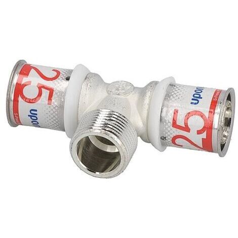 Pièce en T S-Sertir PLUS Uponor Ø25mm-DN20 (3/4")-Ø25mm AG (1/3)