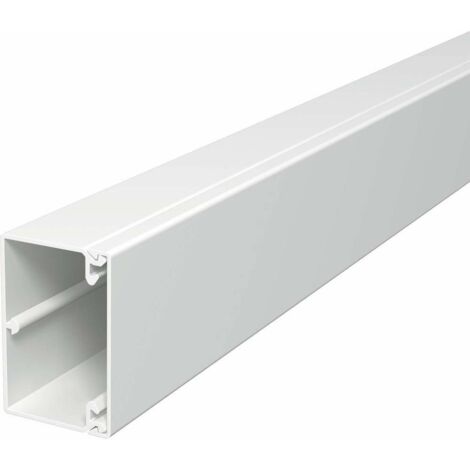 OBO Bettermann Wand- und Deckenkanal mit Bodenlochung 40x60x2000 Polyvinylchlorid lichtgrau RAL 7035, 2 Meter, 6027024