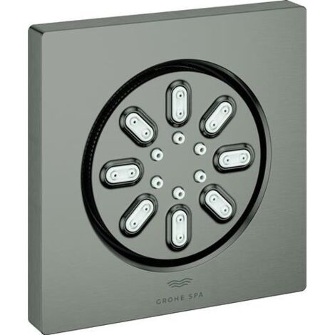 GROHE Seitenbrause 26802 Rainshower Aqua eckige Form hard graphite gebürstet, 26802AL0